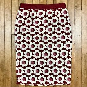 Boden Floral Midi Pencil Skirt Size 6L